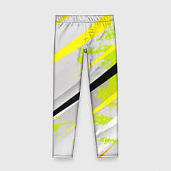 Леггинсы для девочки Color white light green, цвет: 3D-принт
