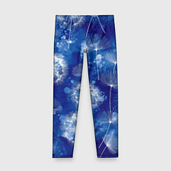 Детские легинсы Летающие одуванчики - акварельный фон