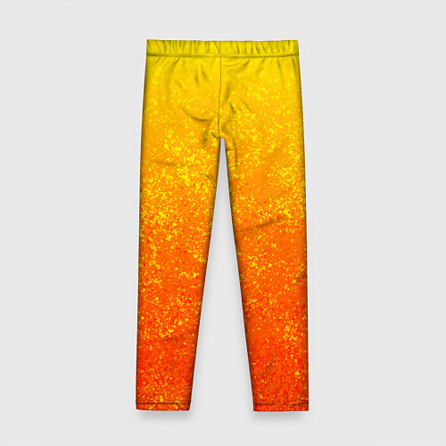 Детские легинсы Огненный жёлто-оранжевый текстурированый градиент / 3D-принт – фото 2