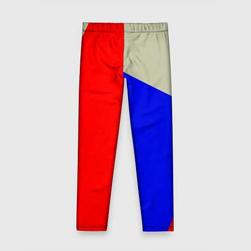 Детские легинсы Серо-сине-красный трёхцветный / 3D-принт – фото 2