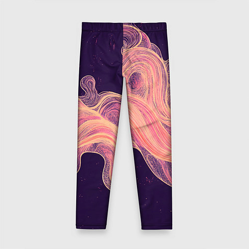 Детские легинсы Бежевые волны текстура / 3D-принт – фото 2