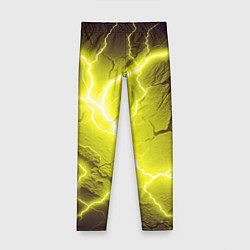 Леггинсы для девочки Color yellow black, цвет: 3D-принт