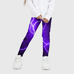 Леггинсы для девочки Color purple black, цвет: 3D-принт — фото 2