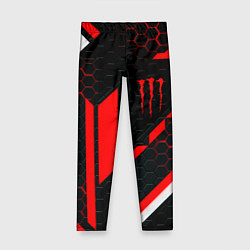 Леггинсы для девочки Monster energy sport geometry, цвет: 3D-принт