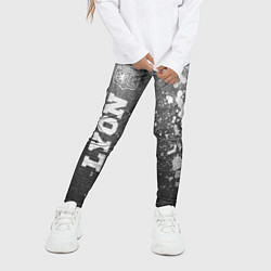 Леггинсы для девочки Lyon - grey gradient по-вертикали, цвет: 3D-принт — фото 2