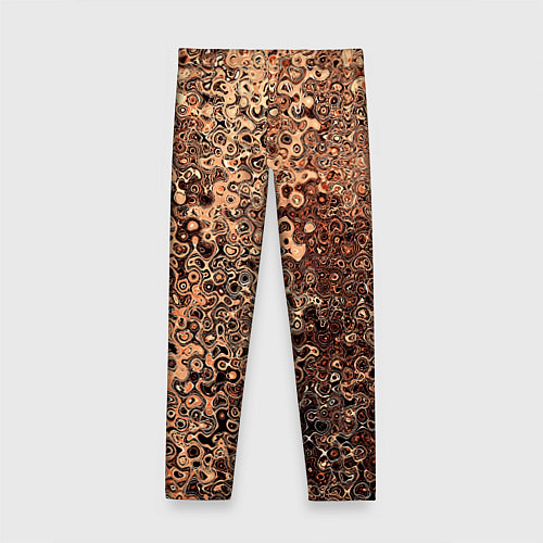 Детские легинсы Светлый коричневый абстрактная текстура / 3D-принт – фото 2