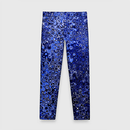 Детские легинсы Синий ультрамарин абстрактная текстура / 3D-принт – фото 2