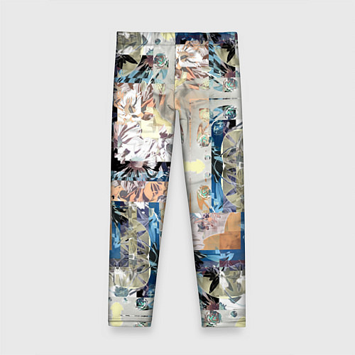 Детские легинсы Цветочная геометрическая абстракция / 3D-принт – фото 2