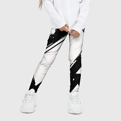 Леггинсы для девочки Color black white, цвет: 3D-принт — фото 2