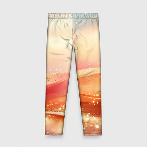 Детские легинсы Оранжевые пески - абстракция / 3D-принт – фото 2