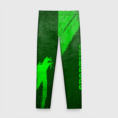 Детские легинсы Sporting - green gradient вертикально / 3D-принт – фото 2