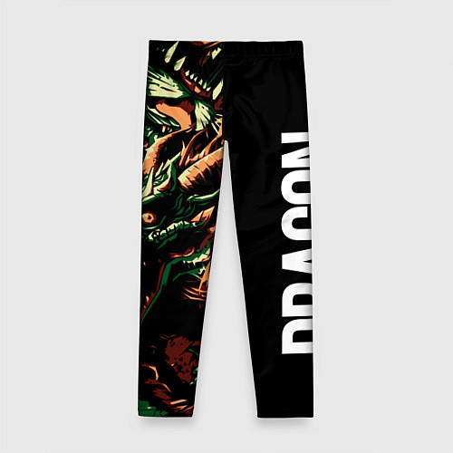 Детские легинсы Татуировка дракона ирезуми / 3D-принт – фото 2