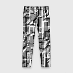 Леггинсы для девочки Серый объёмный эффект, цвет: 3D-принт