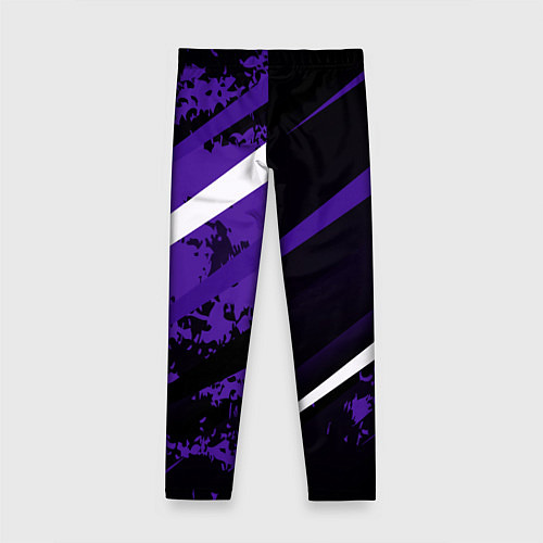 Детские легинсы Color black purple line / 3D-принт – фото 2