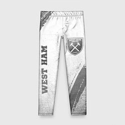 Леггинсы для девочки West Ham - white gradient вертикально, цвет: 3D-принт