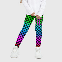 Леггинсы для девочки Monster energy neon pattern, цвет: 3D-принт — фото 2