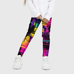 Леггинсы для девочки Дискотечная абстракция, цвет: 3D-принт — фото 2