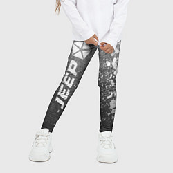 Леггинсы для девочки Jeep - grey gradient по-вертикали, цвет: 3D-принт — фото 2