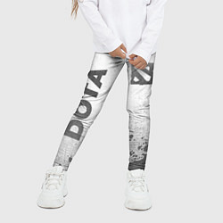 Леггинсы для девочки Dota - white gradient вертикально, цвет: 3D-принт — фото 2