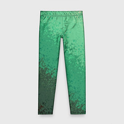Леггинсы для девочки Градиент текстурный зелёный, цвет: 3D-принт
