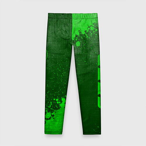 Детские легинсы Saab - green gradient вертикально / 3D-принт – фото 2