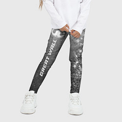 Леггинсы для девочки Great Wall - grey gradient по-вертикали, цвет: 3D-принт — фото 2