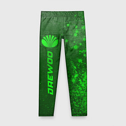 Леггинсы для девочки Daewoo - green gradient по-вертикали, цвет: 3D-принт