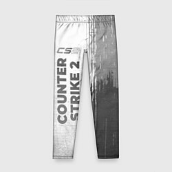 Леггинсы для девочки Counter Strike 2 - white gradient по-вертикали, цвет: 3D-принт