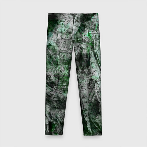 Детские легинсы Абстракция - grey emerald rock / 3D-принт – фото 2