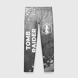Леггинсы для девочки Tomb Raider - grey gradient вертикально, цвет: 3D-принт