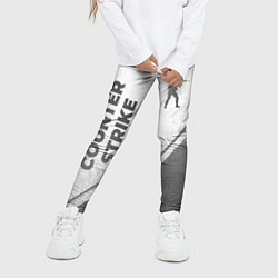 Леггинсы для девочки Counter Strike - white gradient вертикально, цвет: 3D-принт — фото 2