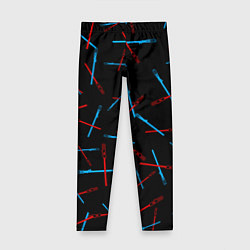 Леггинсы для девочки Паттерн из световых мечей, цвет: 3D-принт