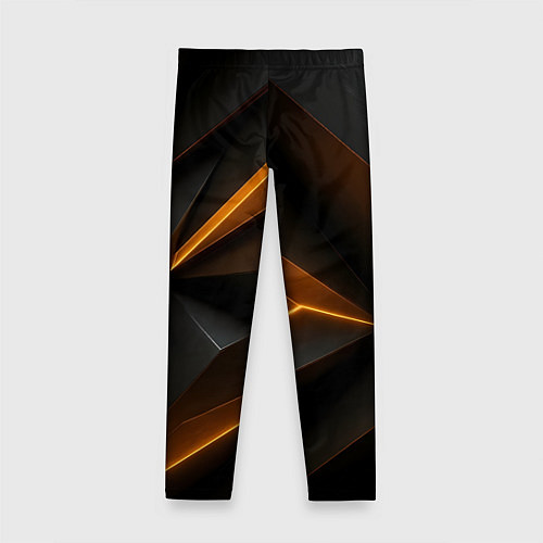 Детские легинсы Черная текстура с углами / 3D-принт – фото 2