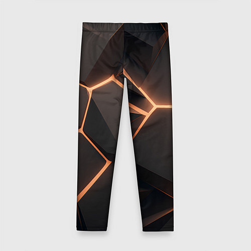 Детские легинсы Серая текстура из сот / 3D-принт – фото 2