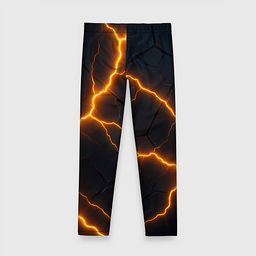 Детские легинсы Молнии и черные плиты / 3D-принт – фото 2