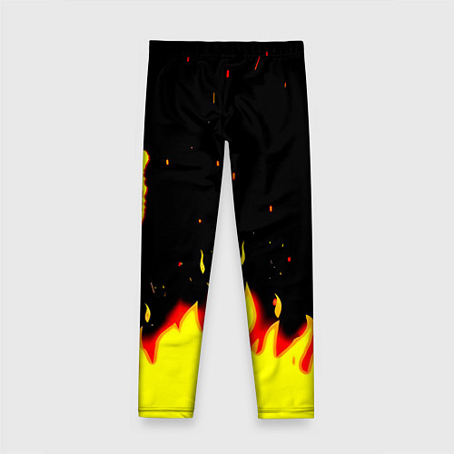 Детские легинсы Monster energy fire steel / 3D-принт – фото 2