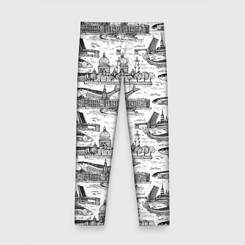 Детские легинсы Питер и корюшка / 3D-принт – фото 2
