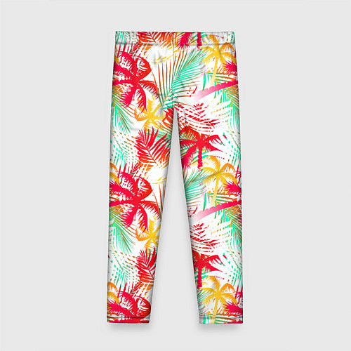 Детские легинсы Palm red yellow / 3D-принт – фото 2