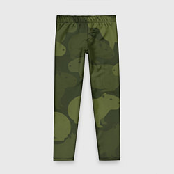 Леггинсы для девочки Камуфляж из капибар, цвет: 3D-принт
