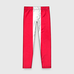 Леггинсы для девочки Color red white line, цвет: 3D-принт