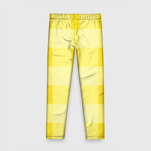 Детские легинсы Солнечный желтый тартан / 3D-принт – фото 2