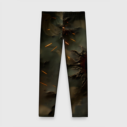 Детские легинсы Следы от пуль на камуфляже / 3D-принт – фото 2