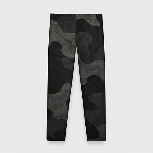 Детские легинсы Черно-серый камуфляж / 3D-принт – фото 2