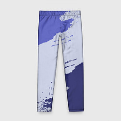 Леггинсы для девочки Сине-голубые неравномерные полосы, цвет: 3D-принт