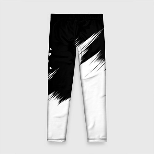 Детские легинсы Doom краски черно белый / 3D-принт – фото 2