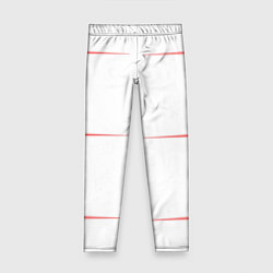 Леггинсы для девочки Color white red stripes, цвет: 3D-принт