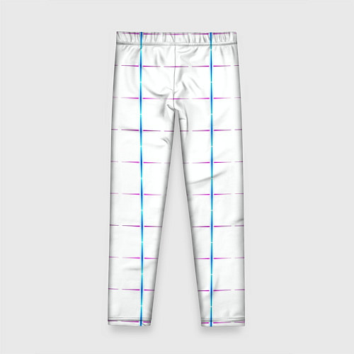 Детские легинсы Color white blue stripes / 3D-принт – фото 2