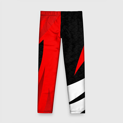 Детские легинсы Россия - красный спорт / 3D-принт – фото 2