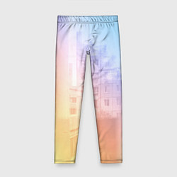 Леггинсы для девочки Сквозь занавески и стёкла, цвет: 3D-принт
