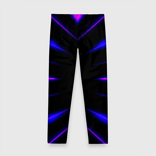 Детские легинсы Color black neon stripes / 3D-принт – фото 2